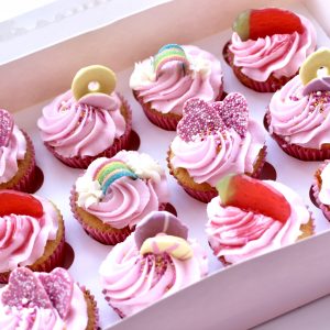 Pink Strawberry Cupcake Selection Box